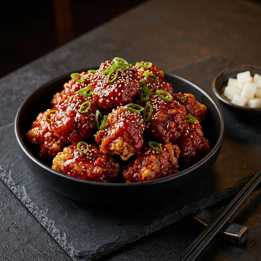 Glazed Korean fried chicken