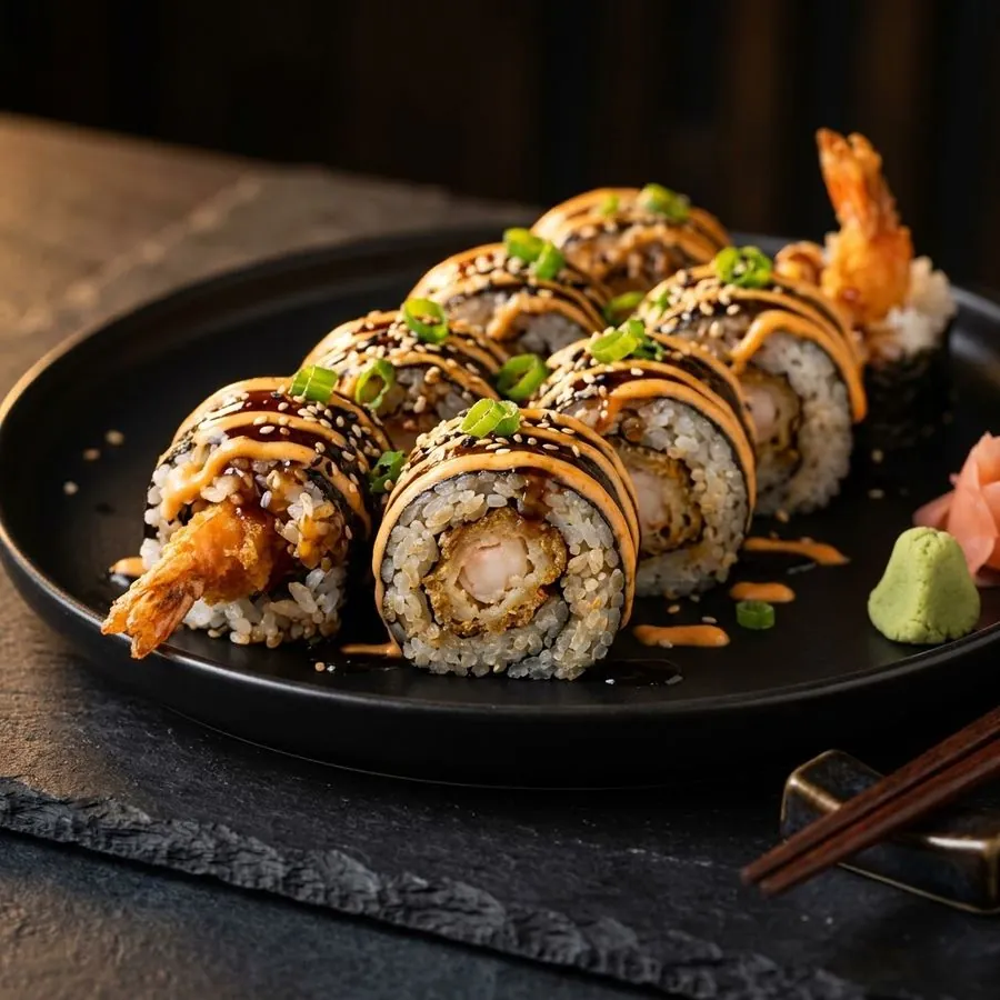 Assorted sushi rolls